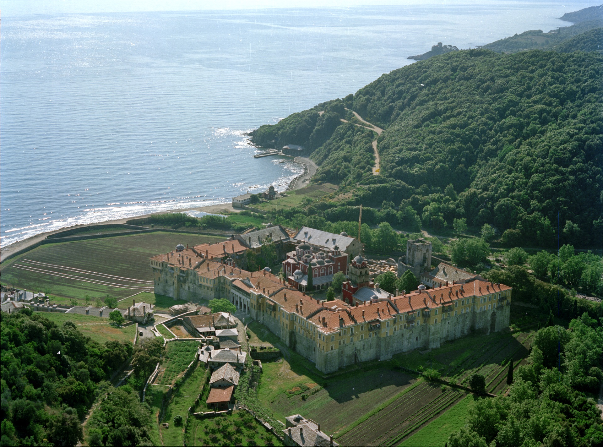 Ivrion Monastery from the air